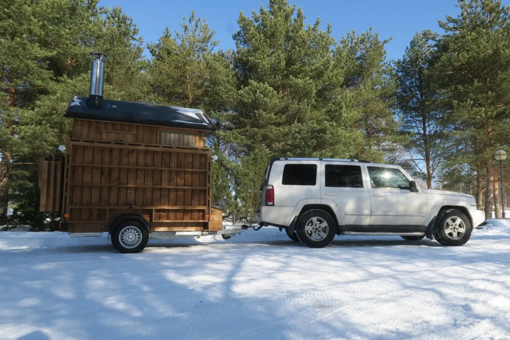 Vuokraa sauna, peräkärrysauna auto