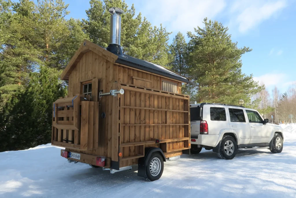 Vuokraa sauna, peräkärrysauna auto